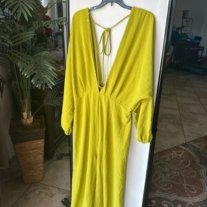 Fashion Nova Chartreuse Jumpsuit